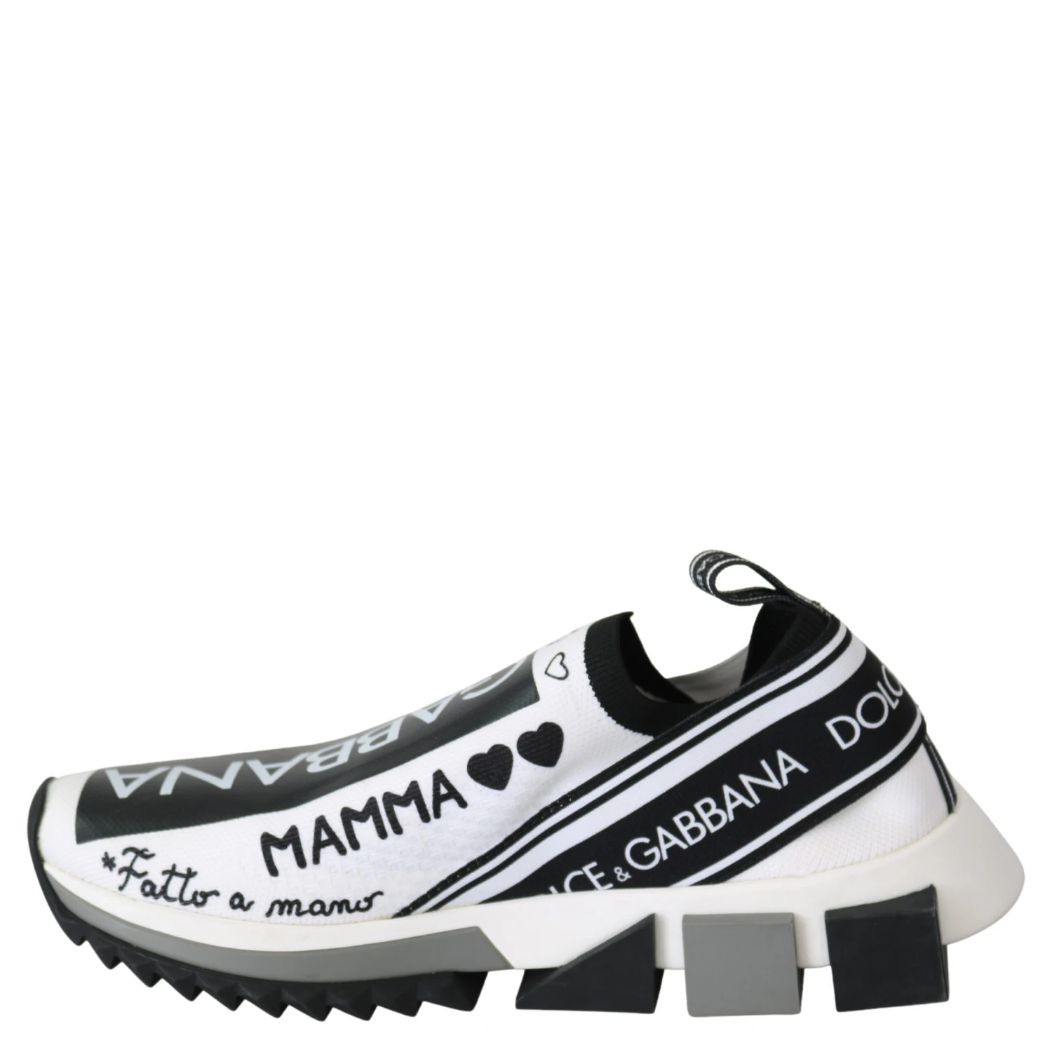 White Black Slip On Sorrento Sneakers