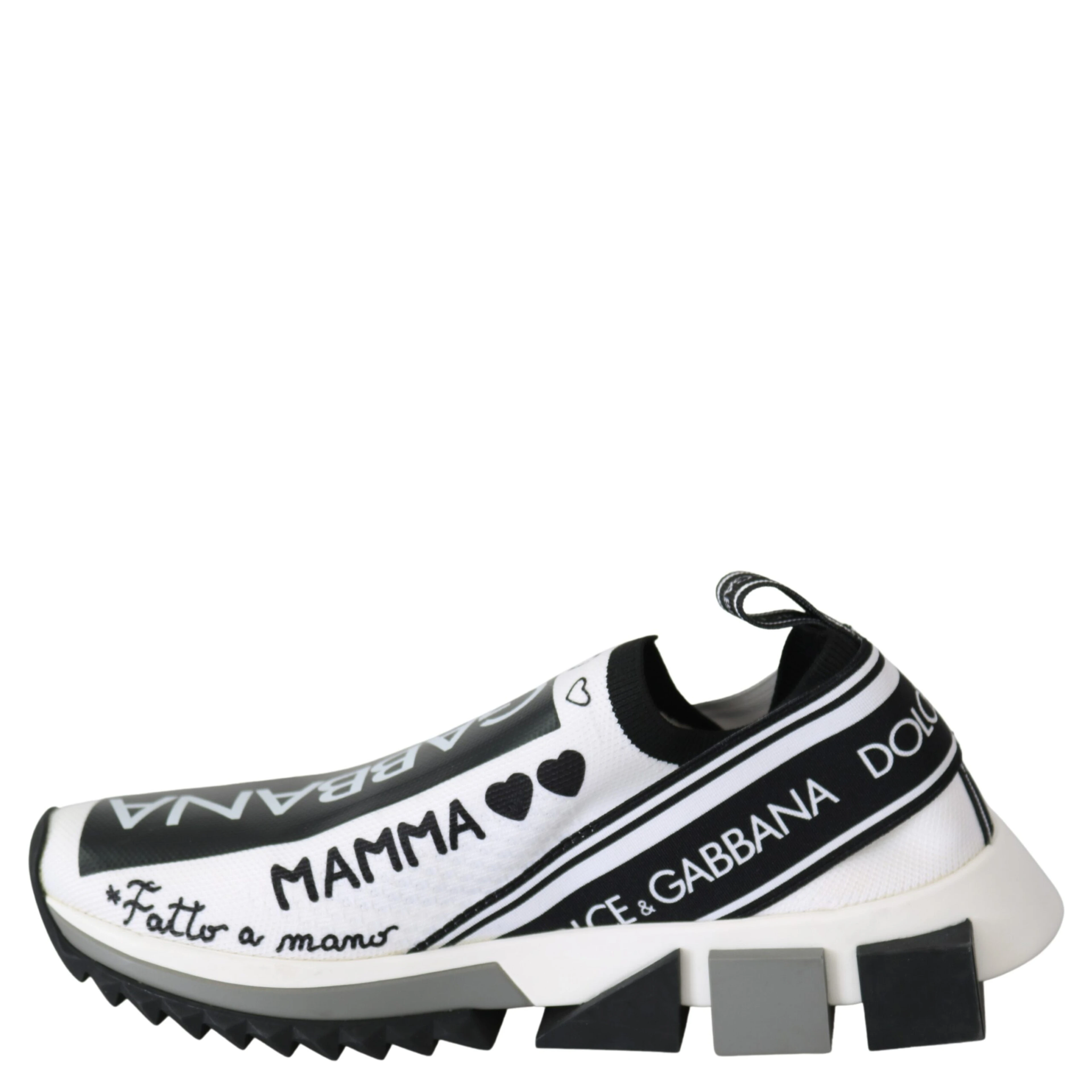 White Black Slip On Sorrento Sneakers