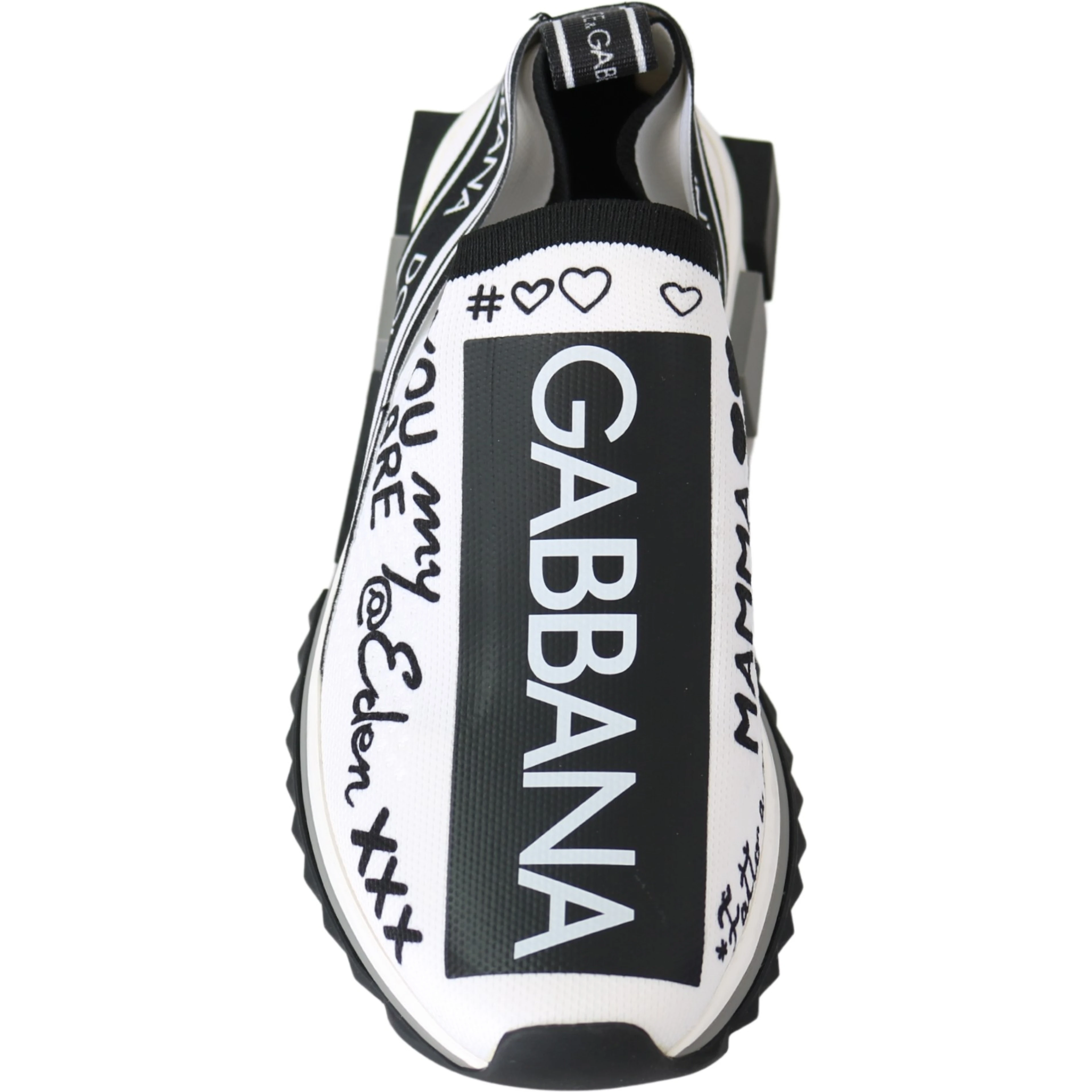 White Black Slip On Sorrento Sneakers