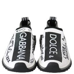 White Black Slip On Sorrento Sneakers