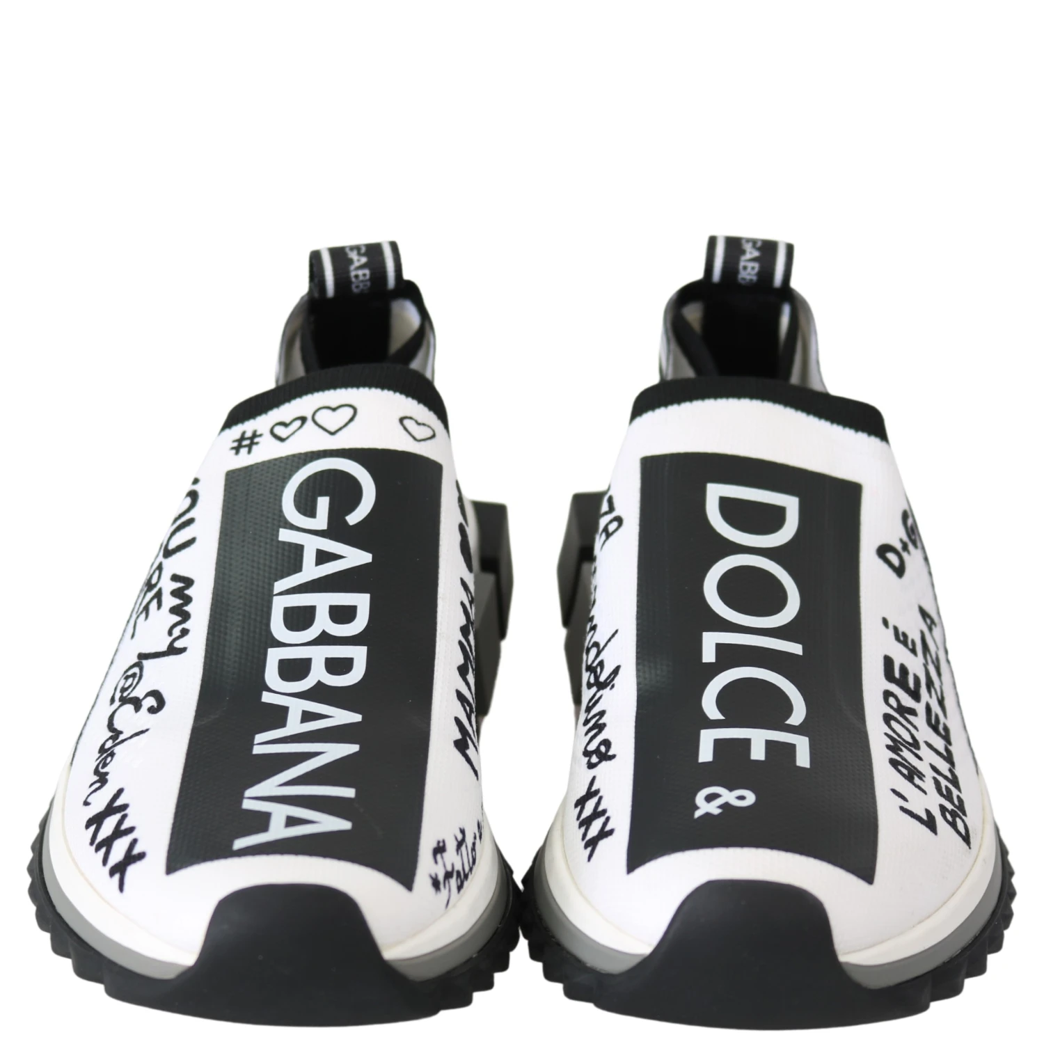 White Black Slip On Sorrento Sneakers