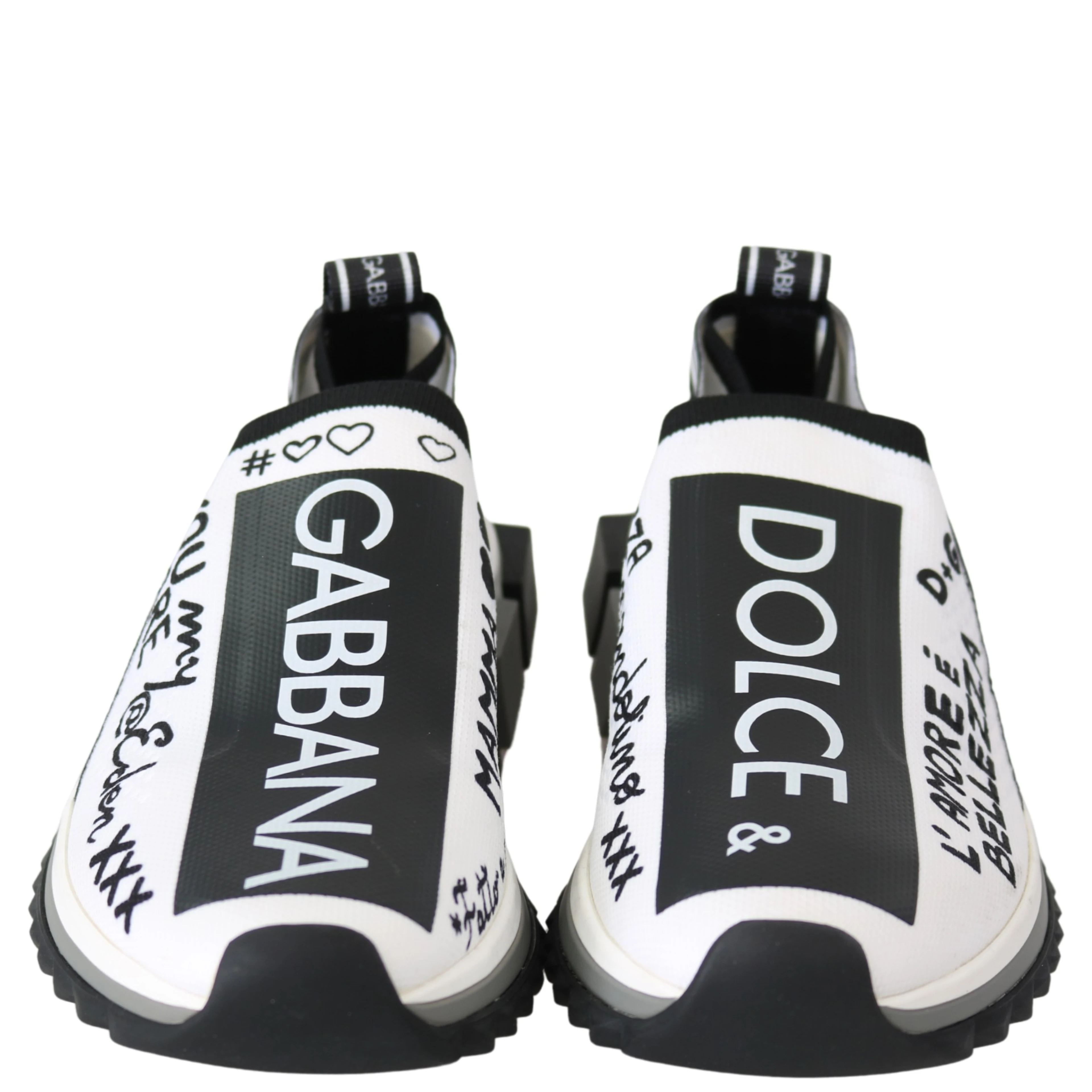 White Black Slip On Sorrento Sneakers