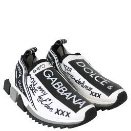 White Black Slip On Sorrento Sneakers