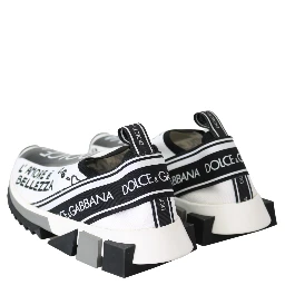 White Black Slip On Sorrento Sneakers