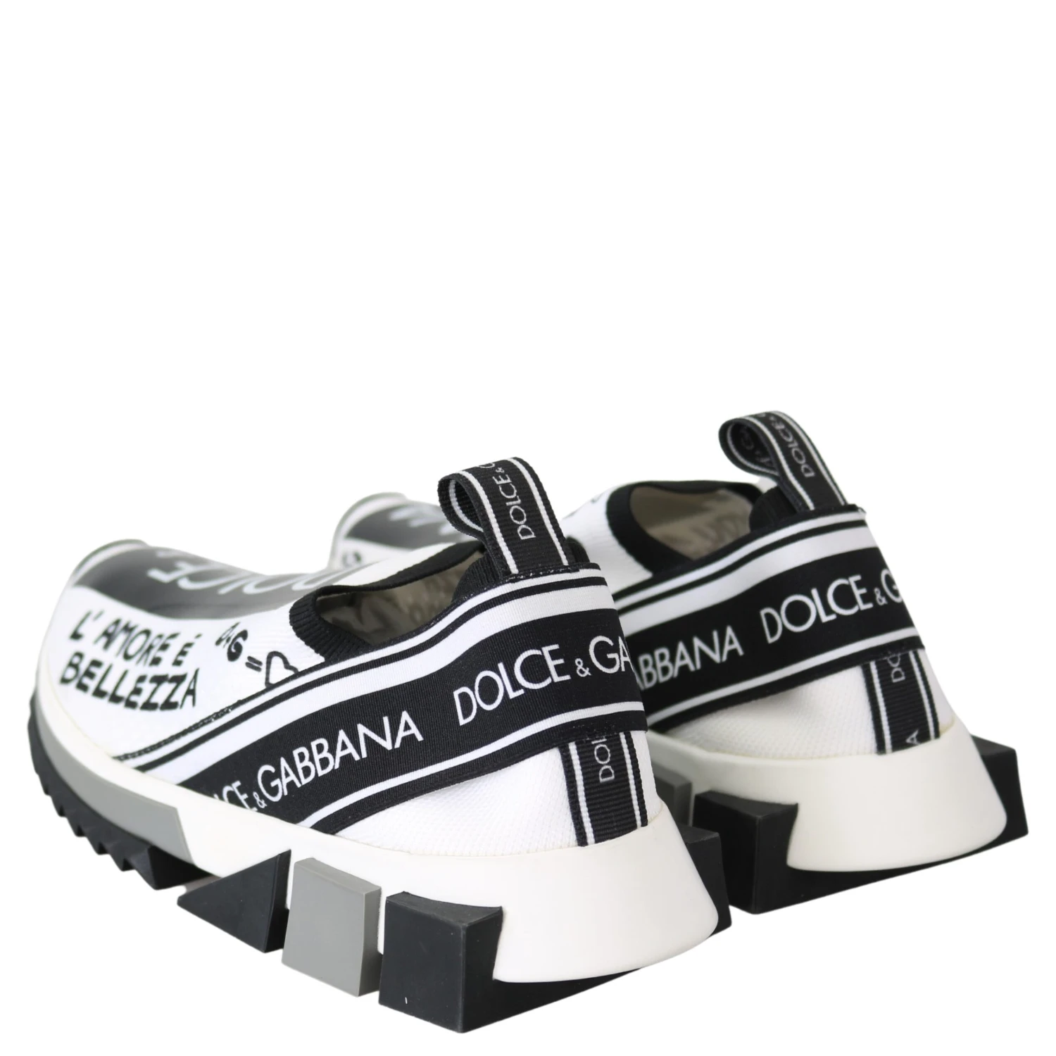 White Black Slip On Sorrento Sneakers