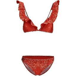 Red Polyamide Bikini