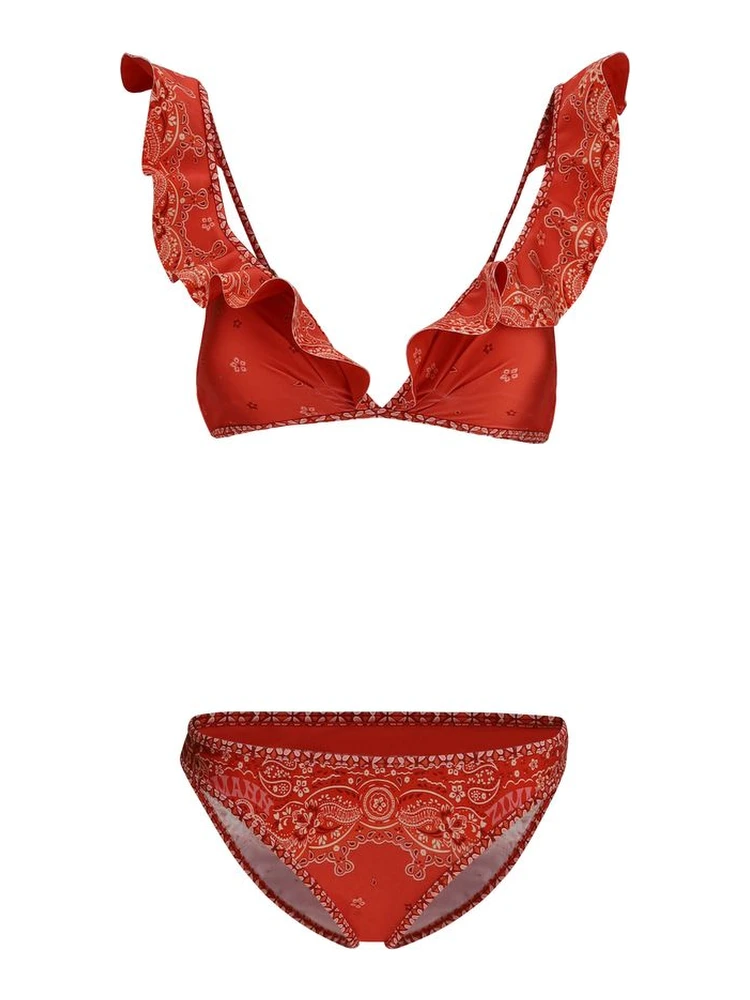 Red Polyamide Bikini