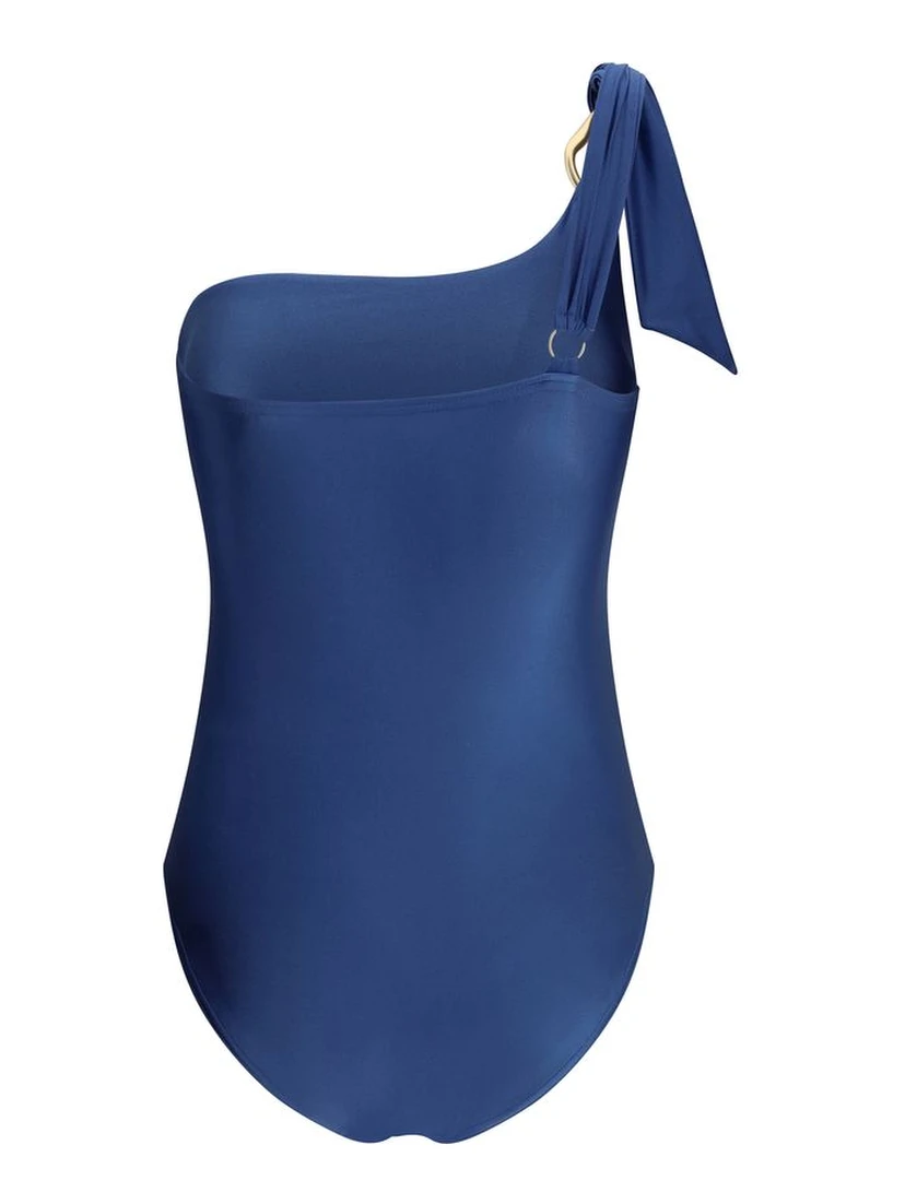 Light Blue Polyamide One-Piece Swimsuit