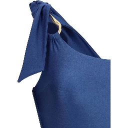 Light Blue Polyamide One-Piece Swimsuit