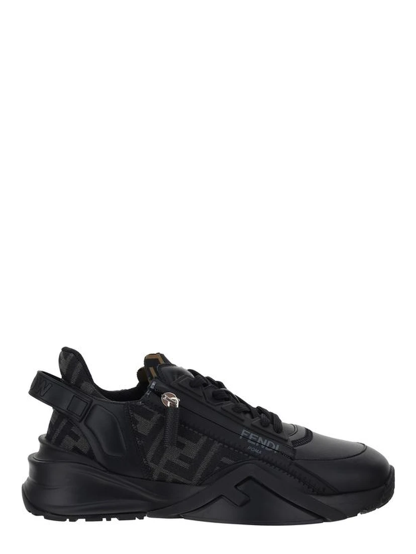 Black Calf Leather Bos Taurus Athletic Sneakers