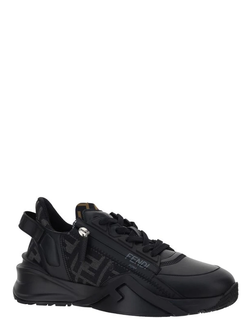 Black Calf Leather Bos Taurus Athletic Sneakers