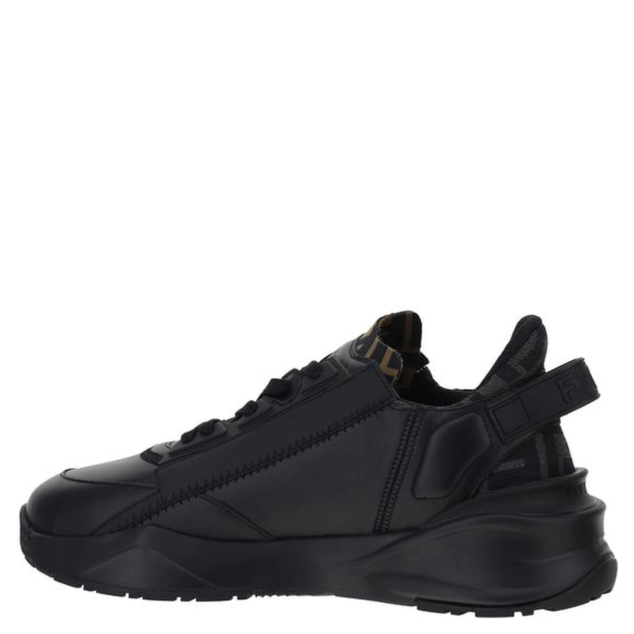 Black Calf Leather Bos Taurus Athletic Sneakers