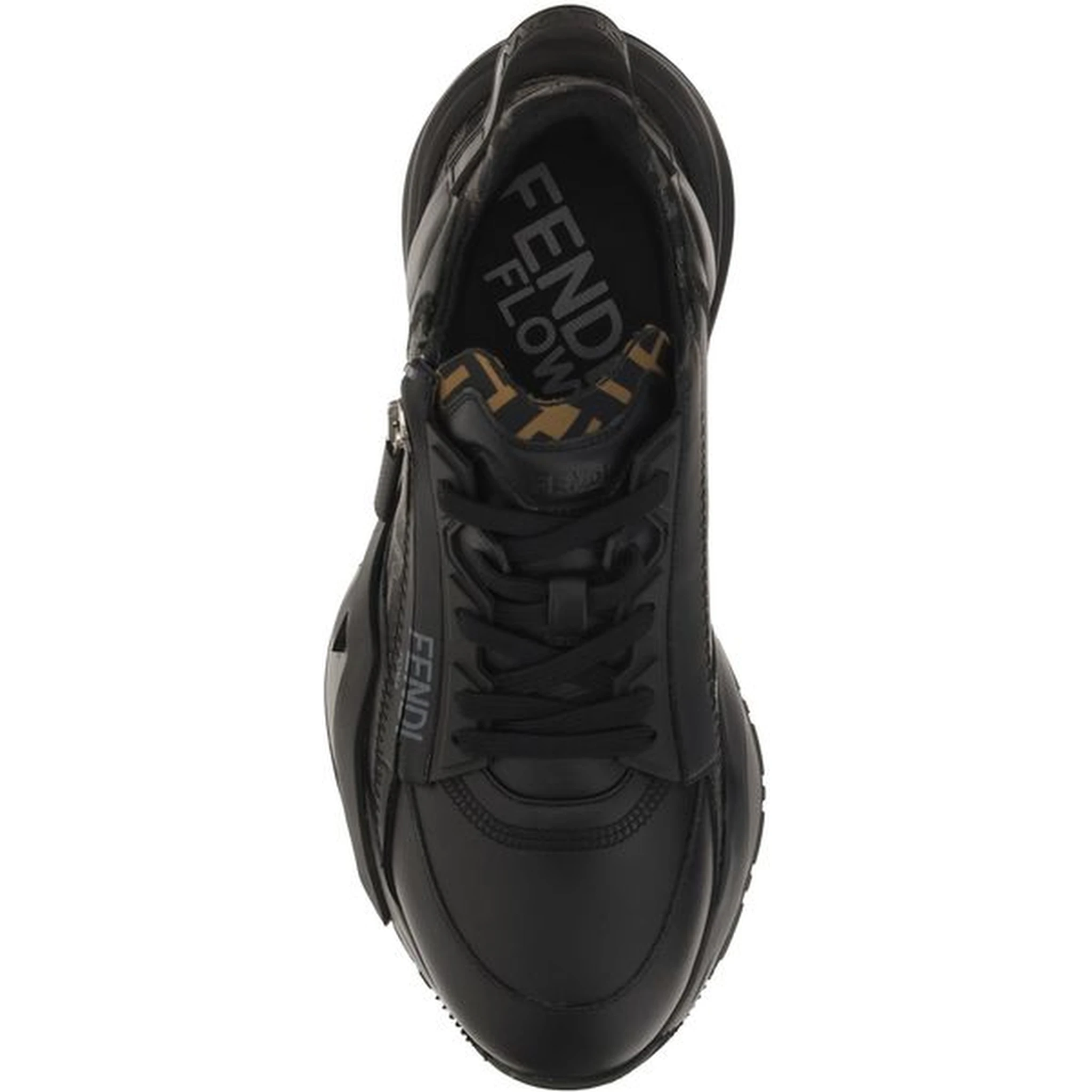 Black Calf Leather Bos Taurus Athletic Sneakers