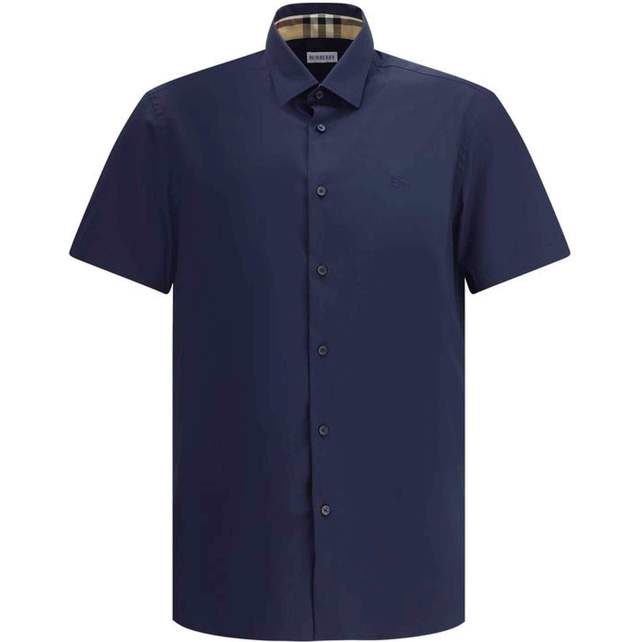 Blue Cotton Shortsleeve Shirt
