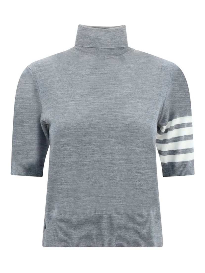 Gray Polyamide Turtleneck