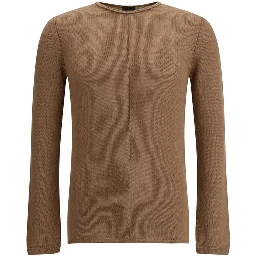 كنزة كشمير بنية اللون