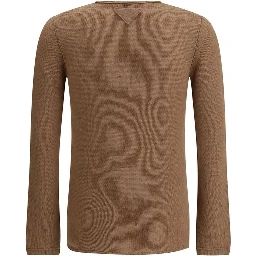 كنزة كشمير بنية اللون