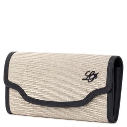 Beige Fabric And Leather Wallet