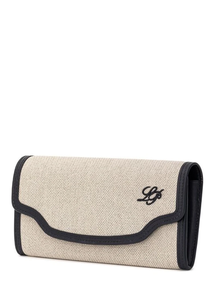 Beige Fabric And Leather Wallet alternative
