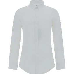 White Elastane Dress Shirt