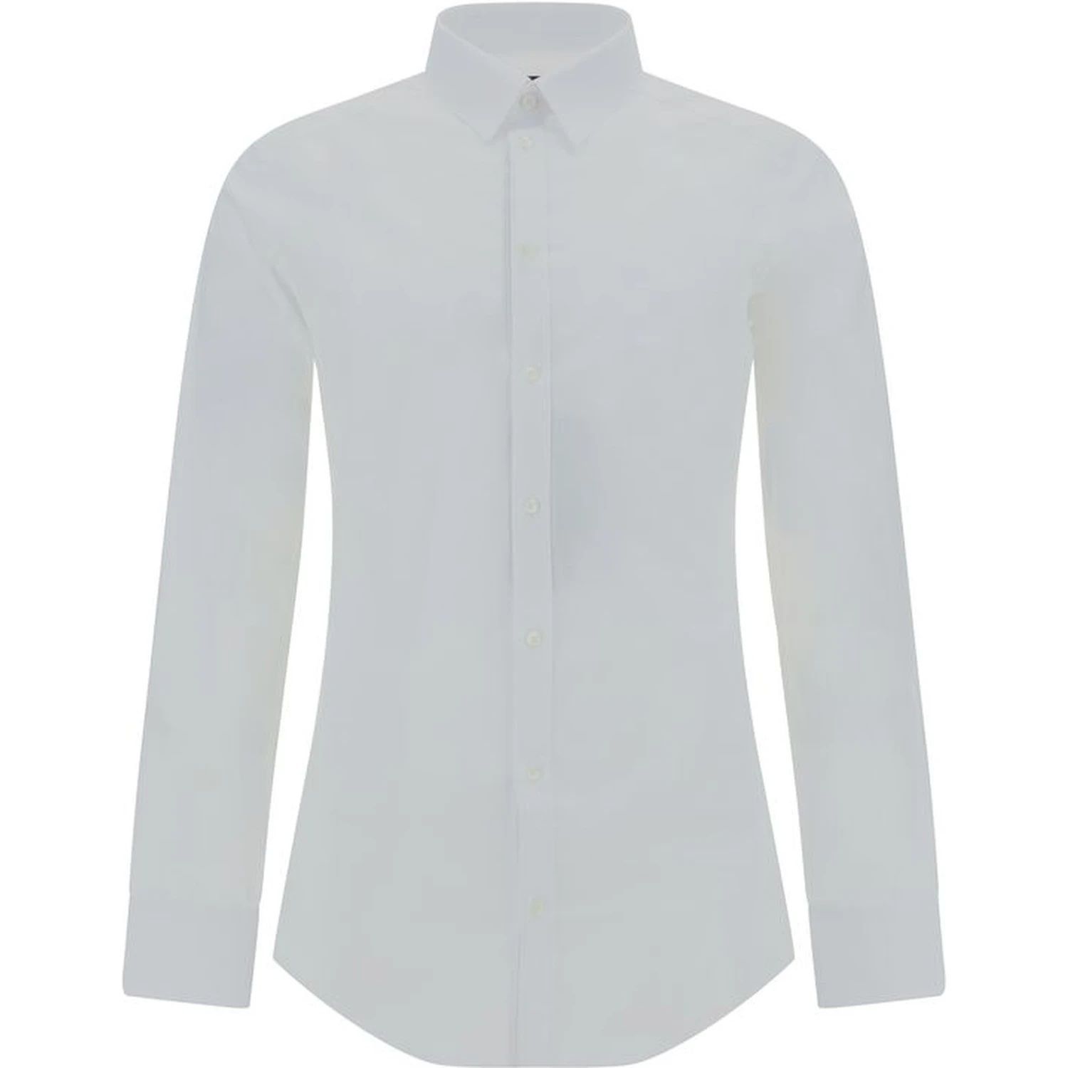 White Elastane Dress Shirt