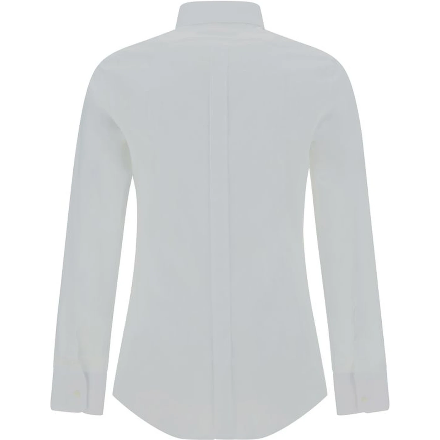 White Elastane Dress Shirt