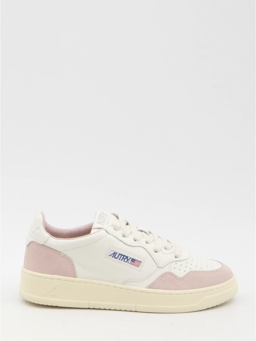 Medalist Low Sneakers In Suede And Leather In White