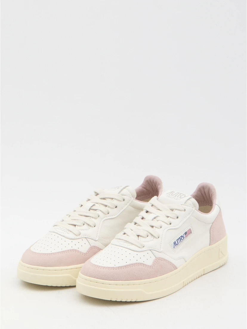 Medalist Low Sneakers In Suede And Leather In White