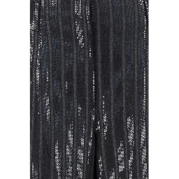 Gray Fleece Wool Casual Pants