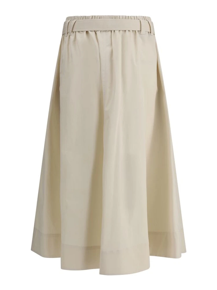 Cream Wide Long Skirt alternative