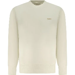 Beige Cotton Men Sweater