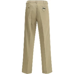 Beige Cotton Chino Pants