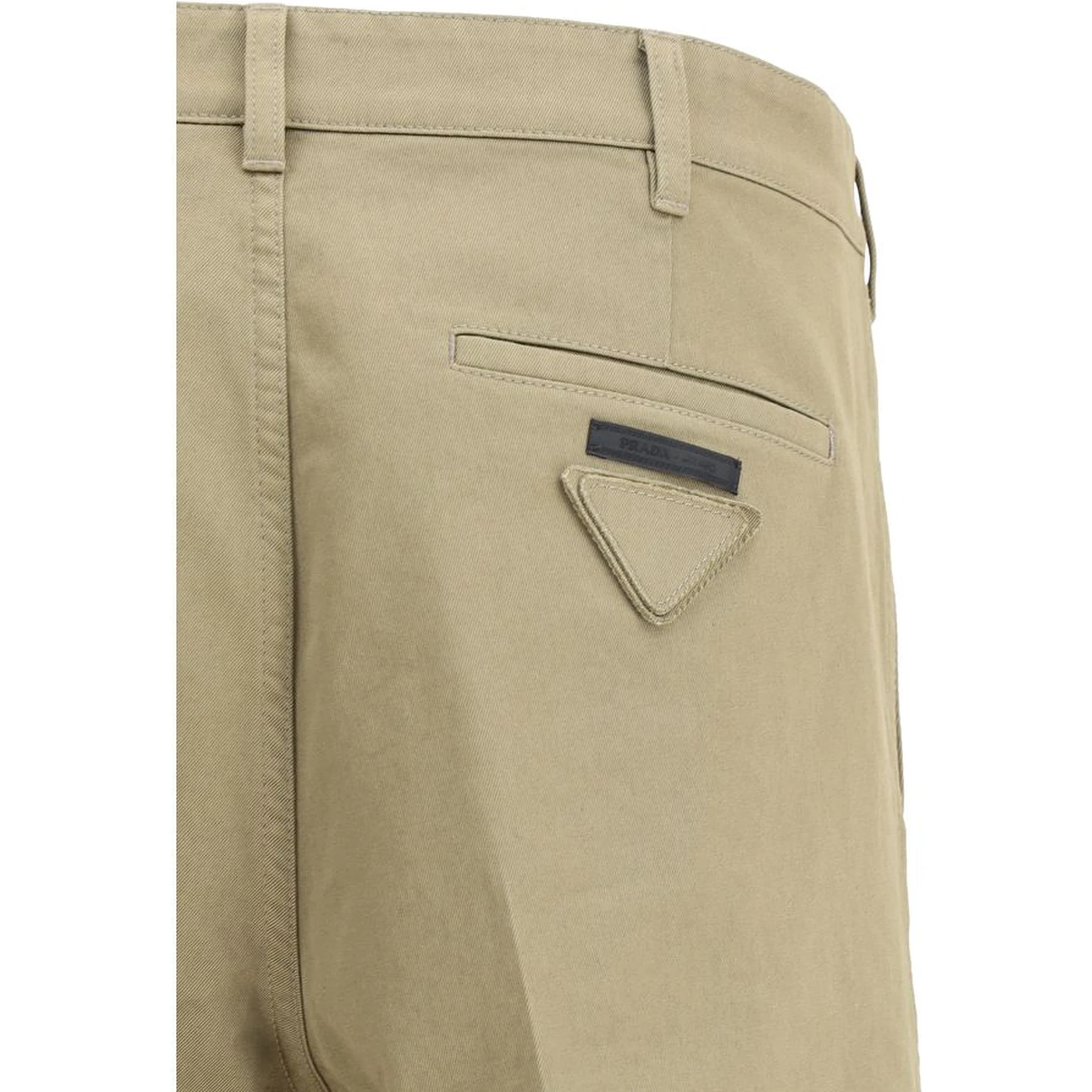 Beige Cotton Chino Pants