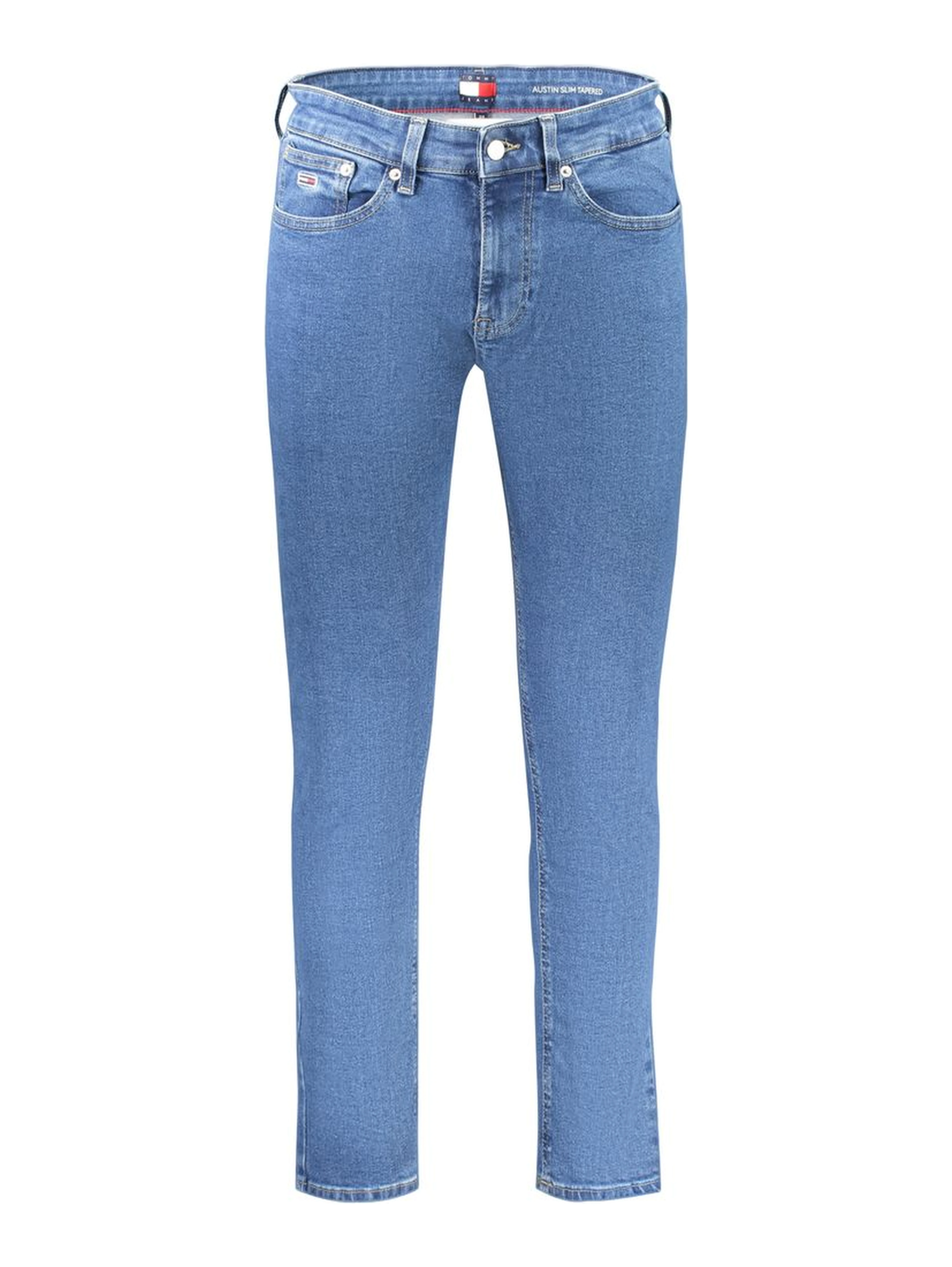 Blue Cotton Men Slim Tapered Jean