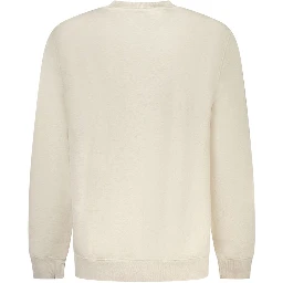 Beige Cotton Men Sweater