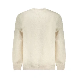 Beige Cotton Men Sweater