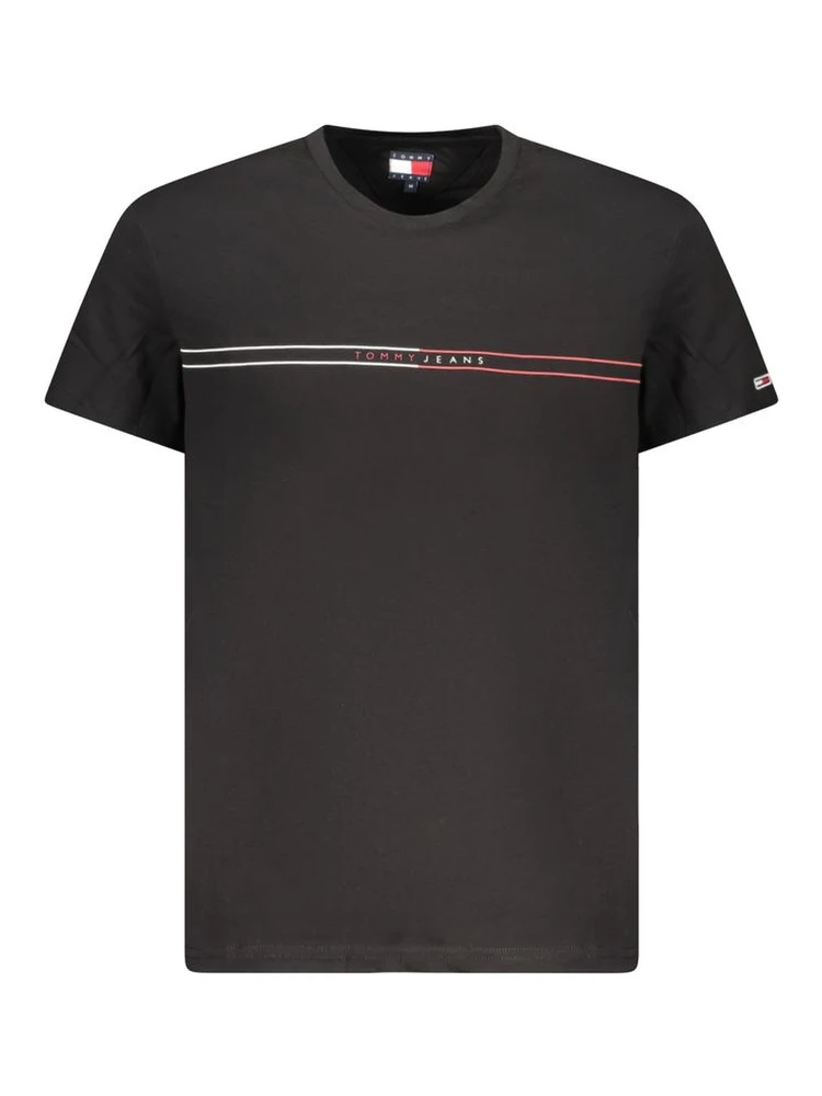 Black Cotton Men T-Shirt