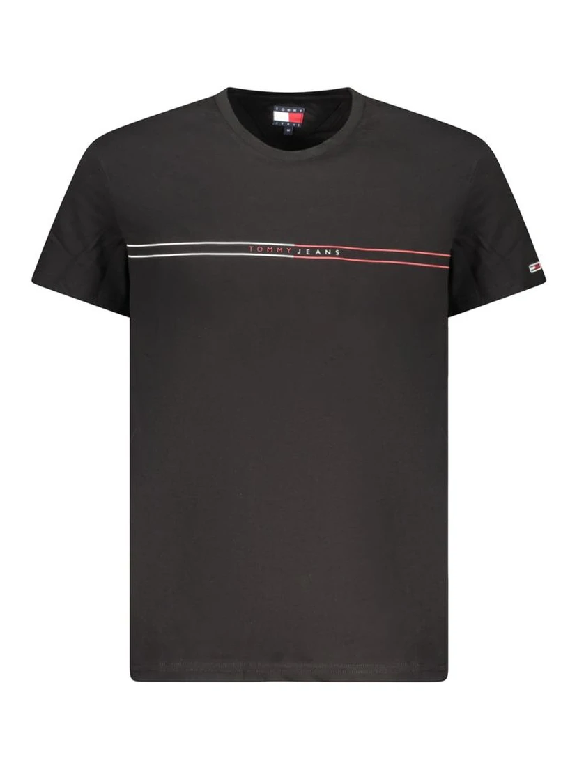 Black Cotton Men T-Shirt