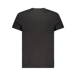 Black Cotton Men T-Shirt