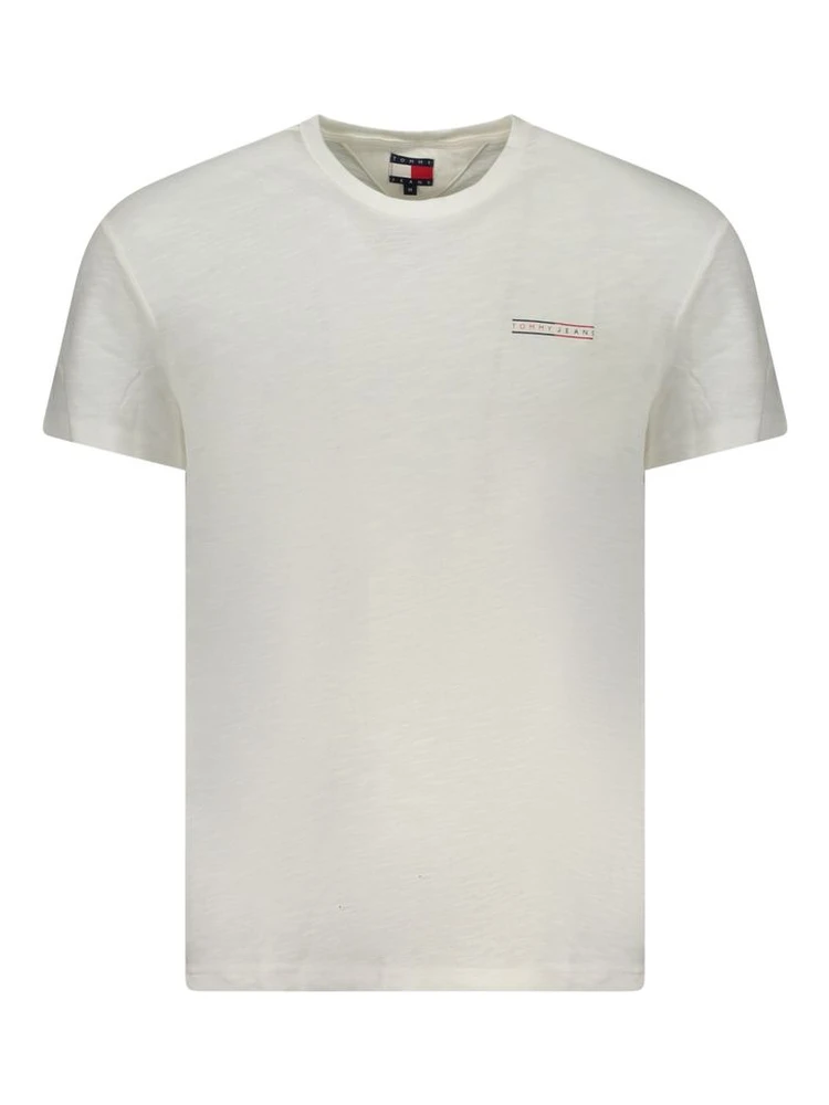 White Cotton Men T-Shirt