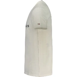 White Cotton Men T-Shirt