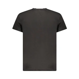 Black Cotton Men T-Shirt