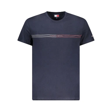 Blue Cotton Men T-Shirt