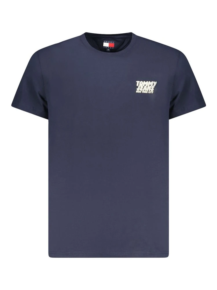 Blue Cotton Men T-Shirt