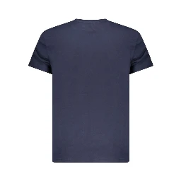 Blue Cotton Men T-Shirt