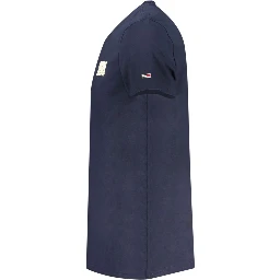 Blue Cotton Men T-Shirt
