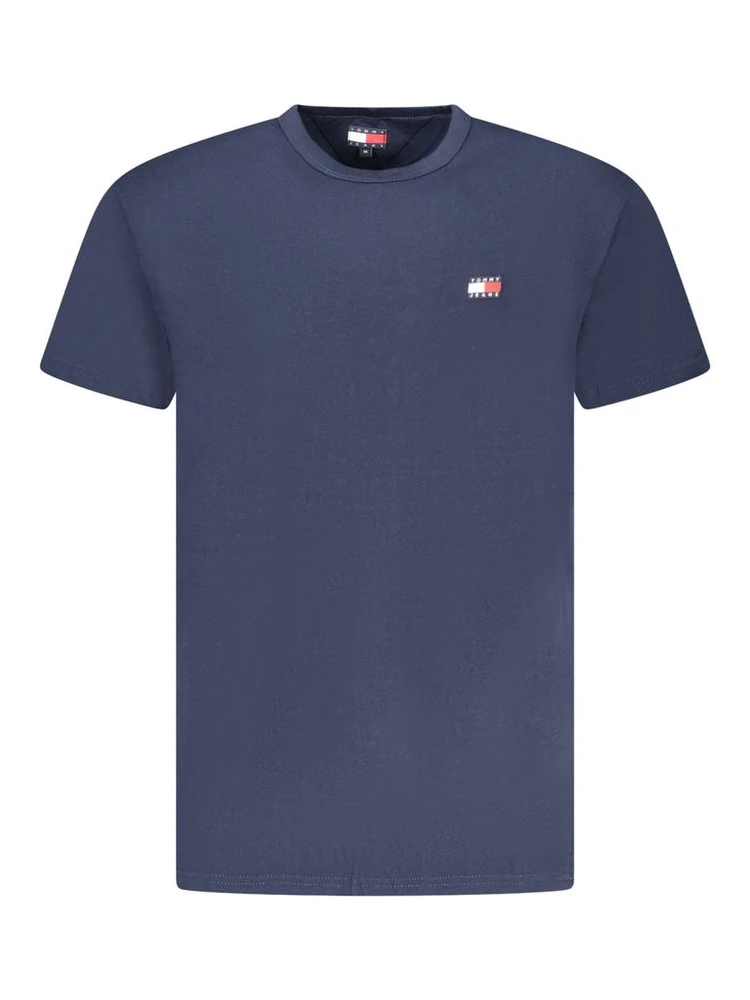 Blue Cotton Men T-Shirt