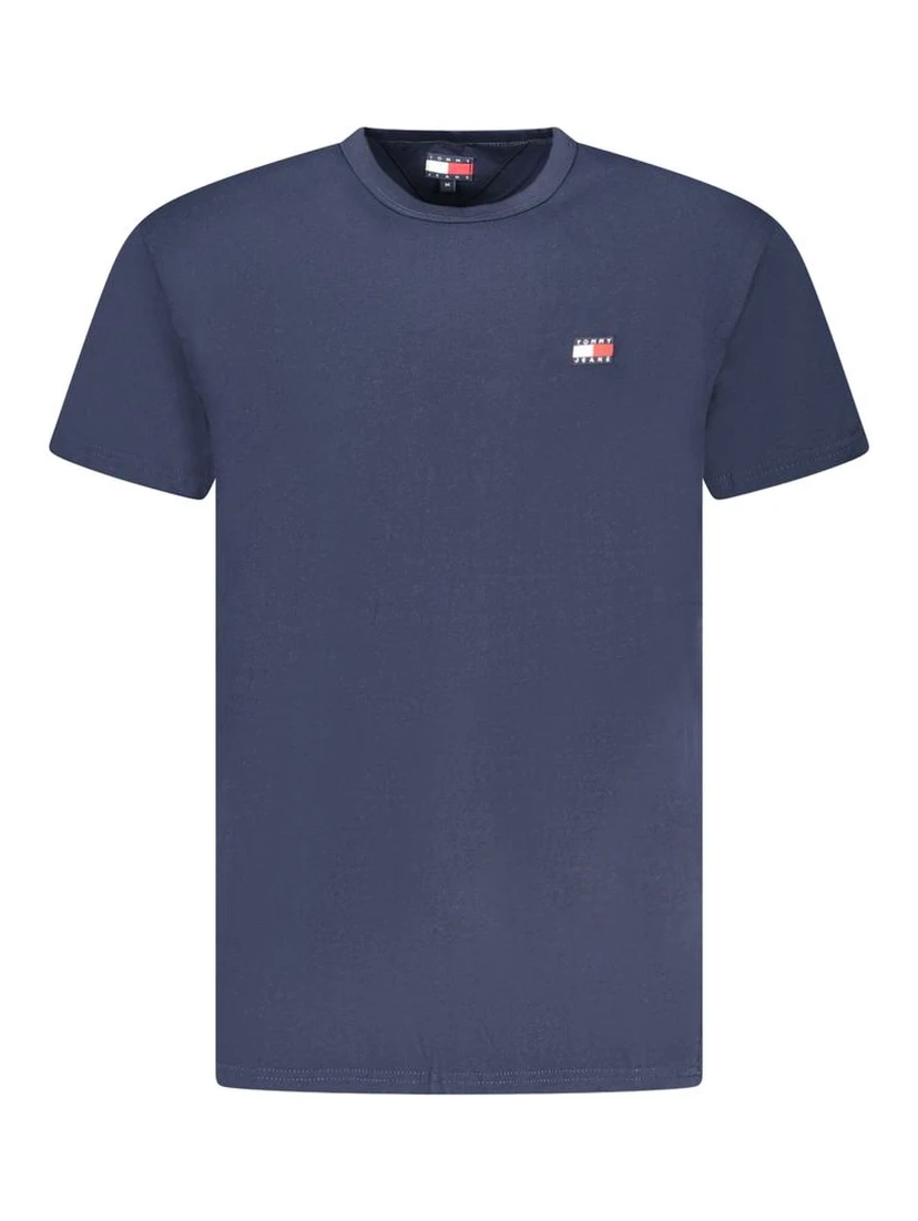 Blue Cotton Men T-Shirt