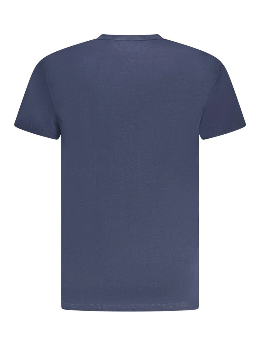 Blue Cotton Men T-Shirt