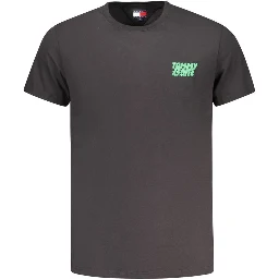 Black Cotton Men T-Shirt